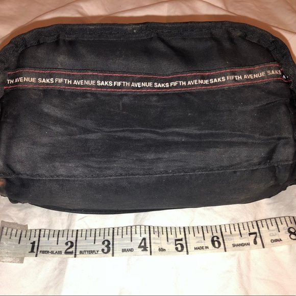 Small Black Saks Fifth cosmetic bag - Picture 5 of 6